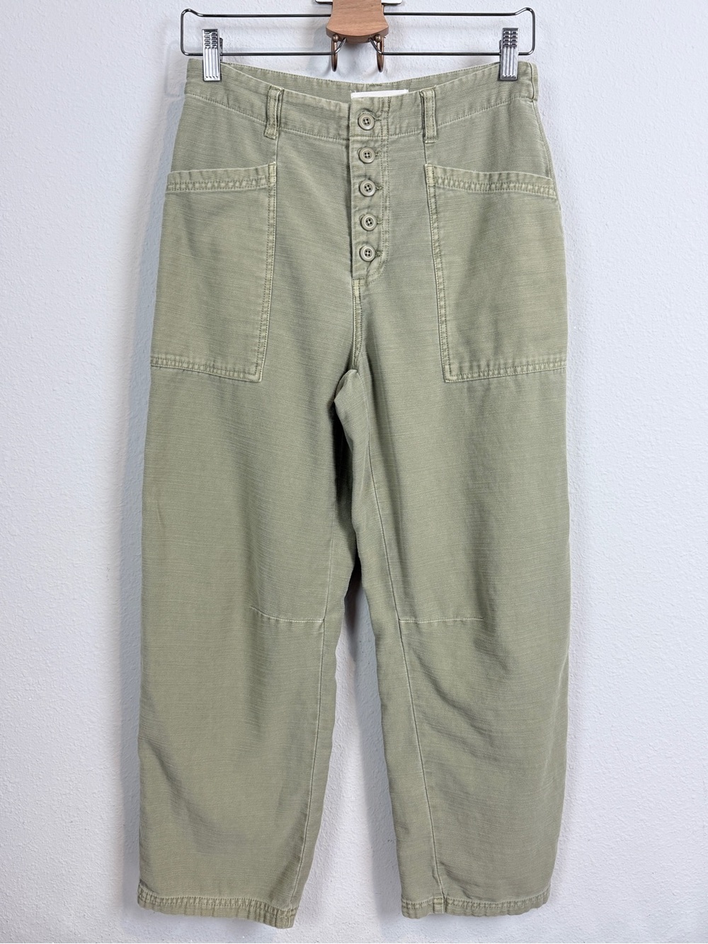 Lucky Brand Olive Green Button Front Utility Pants 4